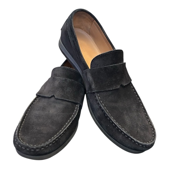 Vince Men's Black Suede Slip On Loafers - Picture 11 of 11